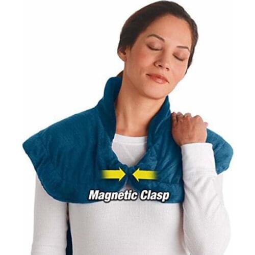 New Flannel Health Relief Wrap Neck Shoulder Back Therapy Muscles Pain Relief Pad Massaging Heat Wrap Household Massager