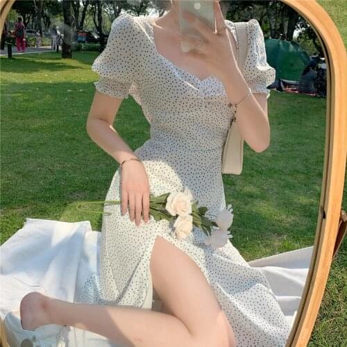OLGITUM Summer Dresses With A Slit