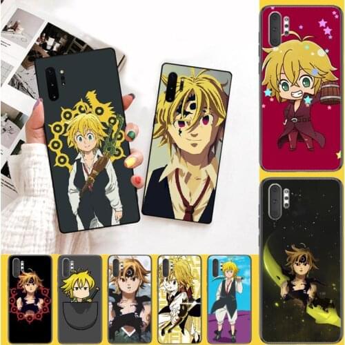 PENGHUWAN No Taizai Meliodas Black Soft Shell Phone Case Capa for Samsung Note 3 4 5 7 8 9 10 pro M10 20 30