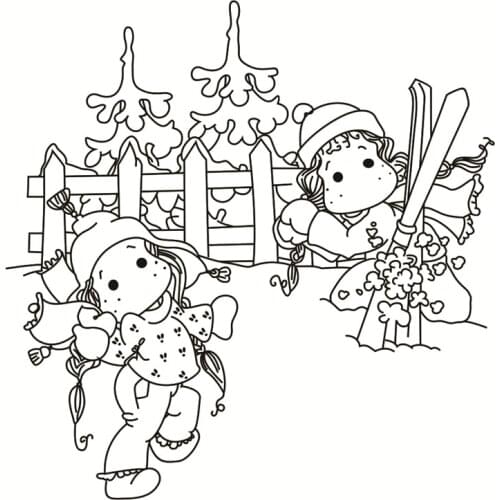 Girl Boy Pattern Transparent Clear Silicone Stamp/Seal For DIY Scrapbooking/photo Album Decorative Clear Stamp Sheetstampons