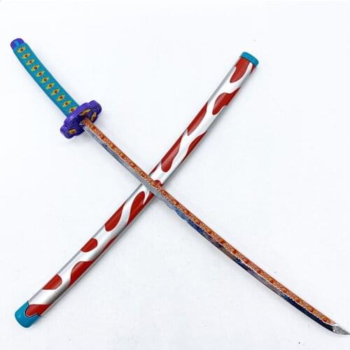 Demon Slayer Nichirin Blade Upper Rank One Kokushibo Michikatsu Tsugikuni Katana Moon Breathing Small Metal Model Gift