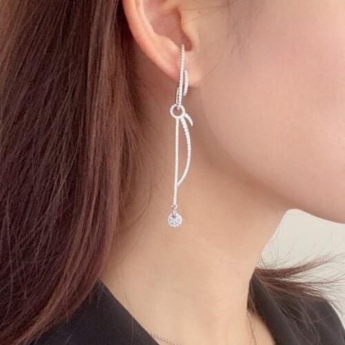 Elegant Women Earring Silver Needles Tassels Long Earring Eardrop Exquisite Earrings Dangle For Women Luxury Jewelry Zk30