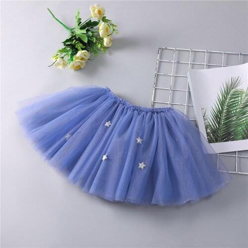 Blue New Baby Girls Tutu Skirt Ballerina Pettiskirt Fluffy Children Ballet Skirts For Party Dance Princess Girl Tulle Clothes