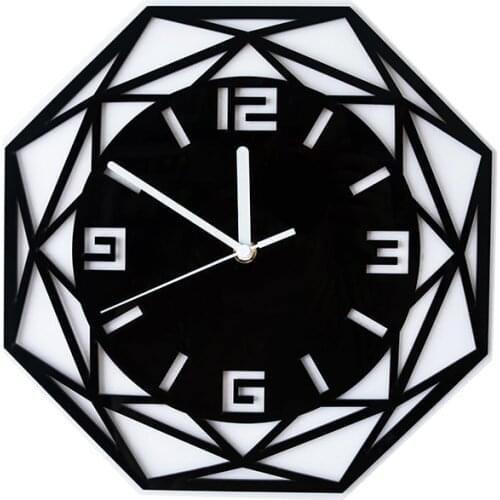 Modern 3D Large Retro Round Art Hollow Metal Wall Clock Nordic Roman Numerals Clock Home Decoration