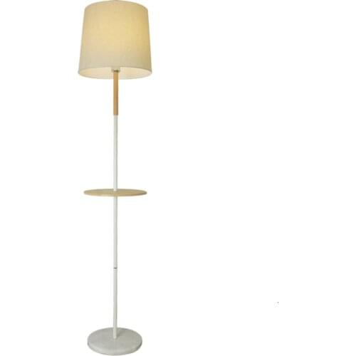 Modern Fabric Floor Lamp Solid Wood Lamp Stand Light lampadaire