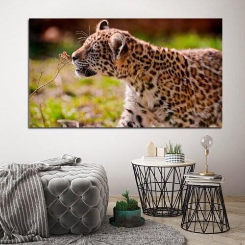 Modern African Wild Leopard Animal Posters and Prints Canvas Painting Decorative Pictures for Kids Room No Frame Cuadros Poster