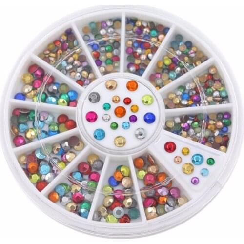 1Box Acrylic Rhinestone For Needlework FlatBack Cabochon Scrapbook Decoration Craft DIY Embellishments Accessories
