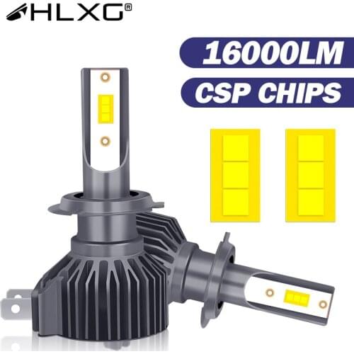 HLXG H4 H11 LED fog lamp H8 H9 9005 9006 HB3 HB4 lampada 16000LM auto bulbs wireless luces headlight h7 led car Lights 12V 6000K