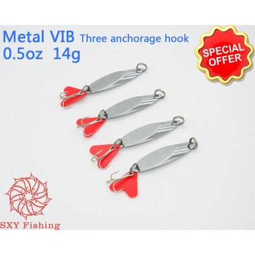 SXY FISHING Metal slice lure Metal VIB Weight 0.5OZ 14g Metal bright slice bait Fishing bait Fresh water bait Bait Trolling