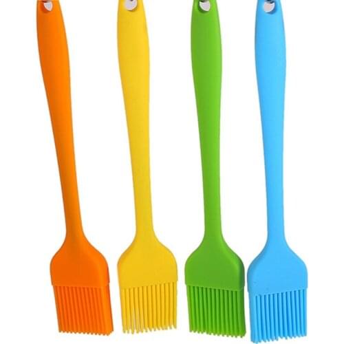 Long Handle Heat Resistant Barbecue Brush Portable Silicone Basting Brush Pastry BBQ Outdoor Grill Gadget with Power CookingTool