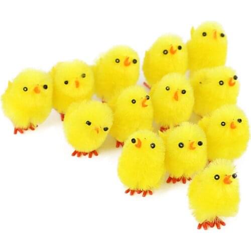 36pcs/set Easter Party Mini Chicken Ornament Lovely Fairy Miniature Garden Scene Home Crafts Decoration Easter Party Supplies