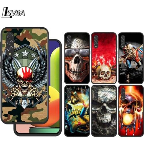 Horror Skull Art for Samsung Galaxy A90 A80 A70 A60 A50 A40 M30 A20E A2Core A10S A10E Silicon Soft Black Phone Case