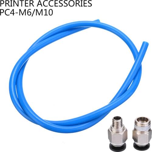 PTFE Tube PC4-M6 & PC4-M10 Straight Pneumatic Connector for Ender 3 Upgraded Printer Accessories Tube 3D Printer Parts Kit 40cm