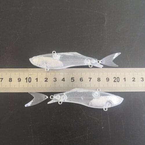 10pcs 100MM 21.4G Unpainted fishing lure blank VIB bait lure body Pencil 8291