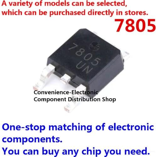 10PCS/PACK 7805 78M05 CJ7805 TO-252-2 1.5A/5V/1.25W patch linear voltage stabilizing circuit chip