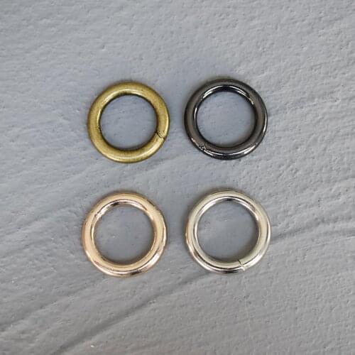 100 Pcs 15mm O Ring Unwelded Key Ring Leather Bag Belt Strap Dog Chain Buckle Snap Clasp Clip Trigger Bag Parts Accessories 15-O