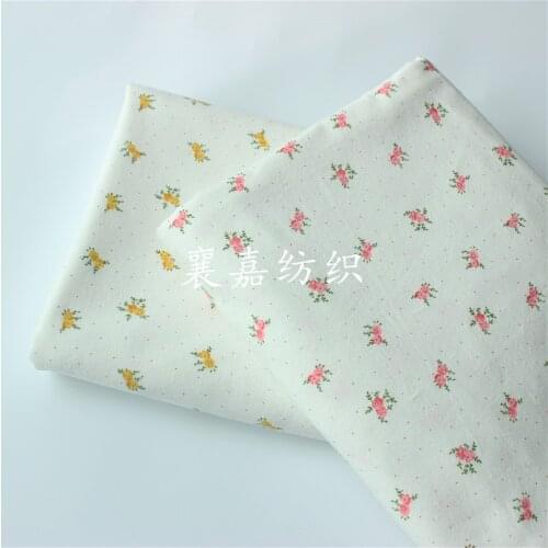 140x50cm Small Floral Cotton Flannel Pastoral Fabric Making Clothing Autumn Winter Shirt Dress Cloth