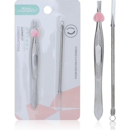 2pcs/lot High Quality Stainless Steel Tweezers Precision Antimagnetic Tweezers Set Solder Repair Tool Kit