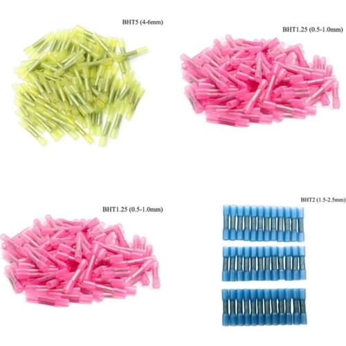 50pcs Waterproof Solder Sleeve Wire Terminals Seal Heat Shrink Butt Connectors