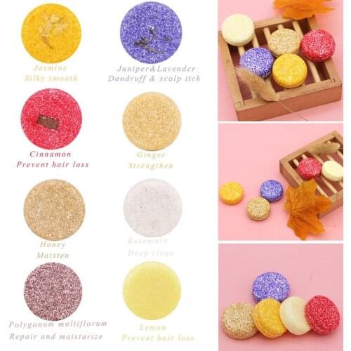 8 Pieces Organic Shampoo Soap Bar Anti-Dandruff Hair Nourishing for Dry Hair