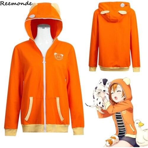 Anime Sweatshirt LoveLive Cosplay Costumes Love Live Hoodies Uniform Kousaka Honoka Hooded Coat Koizumi Hanayo Women Girl Top