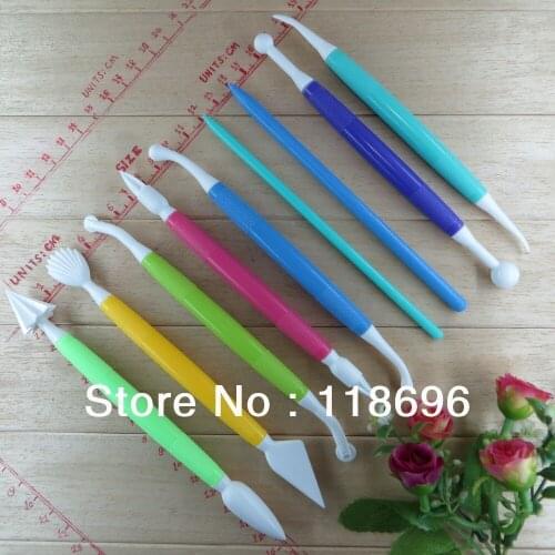 Free shipping 9pcs/SET Fondant Cake modelling pen Decorating Craft Tool Cutter cake tools Sugar art tools