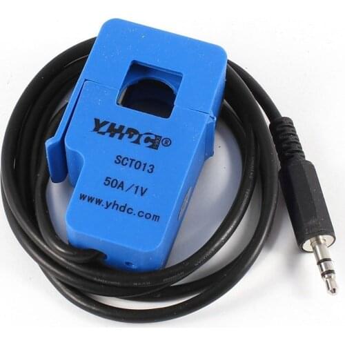 Free shipping SCT013-050 Input 0-50A Output 0-1V Split Core Current Sensor AC Current Transformer Test Current Vacuum Sensor