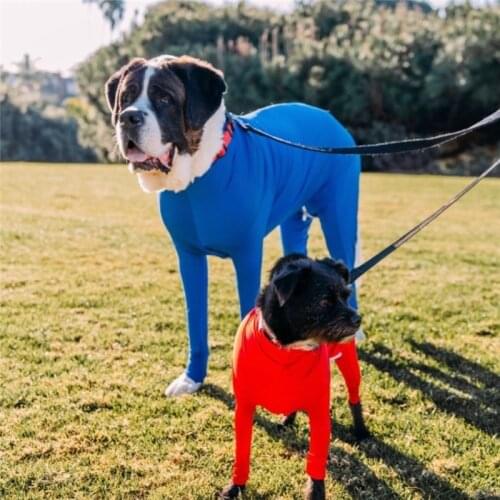 Four Feet Dog Lightweight Pajamas Pure Dog Jumpsuits 4 Legs Dog Onesies T-Shirt PJS Puppy Pet Costume for Large Medium Dogs