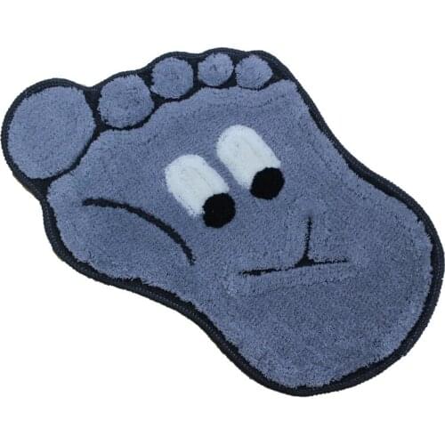 Childrens Cartoon Toilet Feet Absorbent Foot Pads Flocking Tufted Carpet Floor Mats Bathroom Non-slip Mats Room Decor Rug