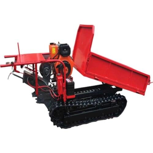 Micro Tracked Transporter Crawler Dumper With Fully Hydraulic System 6.5HP Tipper Truck