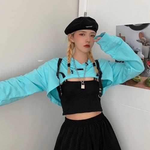 Harujuku Women Clothes 2021 Asian Streetwear Tshirt Crop Tops For Teens Chinese Style Clothing Women Gothic Crop Top Femme 12344