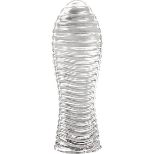 HOT SALES！！！New Arrival Clear Reusable Penis Sleeve Extension Increase Delay Ejaculation Male Sex Toy