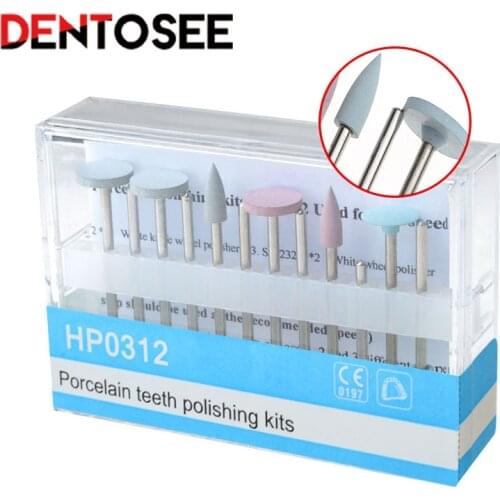 HP0312 Porcelain Teeth Polishing Kit Used For Low-Speed Handpiece Dental tools simple polishing restoration kit for porcelain