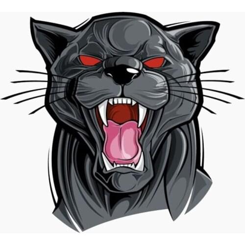 LLY-1242 Panther Wild Angry Cartoon Style Animal Car Sticker PVC Fashion Motorcycle Auto Accessories Decoration Waterproof Decal