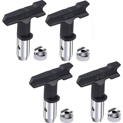 4Pcs Reversible Airless Paint Sprayer Nozzle Tips, Airless Sprayer Spraying Machine Parts(215,315,417,523)