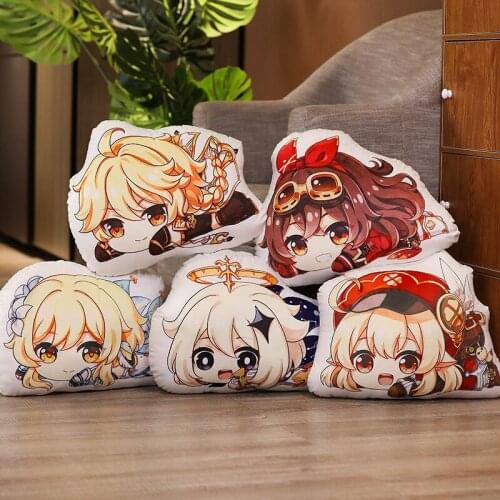 NEW Game Genshin Impact Paimon Klee Amber Aether Lumine Plush Dolls Throw Pillow Stuffed Cushion Pendant Keychain Toy Xmas Gift