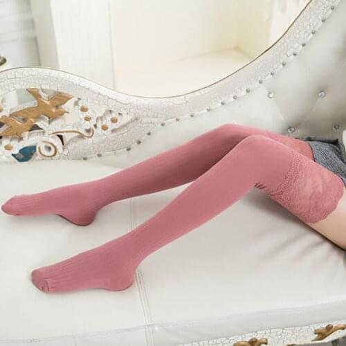 New Classic Harajuku Exquisite Lace Overknee High Tube Youth Elegant Woman Sex INS Street Fashion Leggings Cotton Stocking