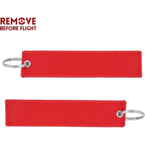 Wholesale 50 PCS/LOT Keychain for Aviation Gift Promotion Christmas Gifts Red Embroidery Keychains Luggage Tag Plain Key Chain
