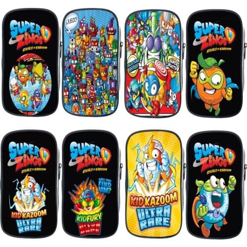 Hot Sale Boys Girls Super Zings Pencil Case Students Superzings Pen Bag Teens Stationery Bag Child Cartoon Pencil Holder Gifts