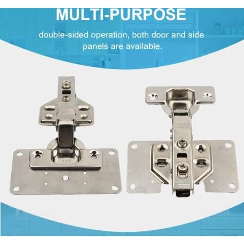 Cabinet Hinge Repair Plate Set With Hole Stainless Steel Drawer Furniture Corner Hardware Mending Repair Accessories Gadget