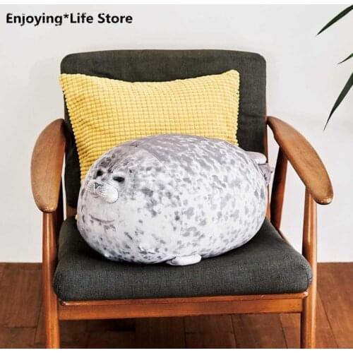 Sea Lion Plush Toys 3D Novelty Throw Pillows Soft Seal Plush Stuffed Plush Housewarming Party Hold Pillow