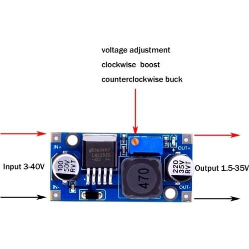 10 Pcs Buck Step Down Converter Module LM2596 Voltage Regulator TE097(blue) DC-DC Drop Shopping