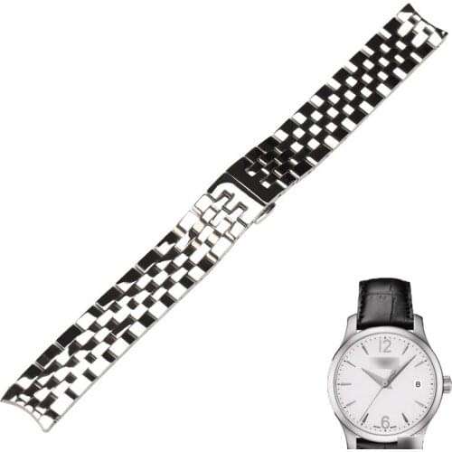 WENTULA watchbands for TISSOT T063.617A t063.610 T063.637 stainless steel solid band