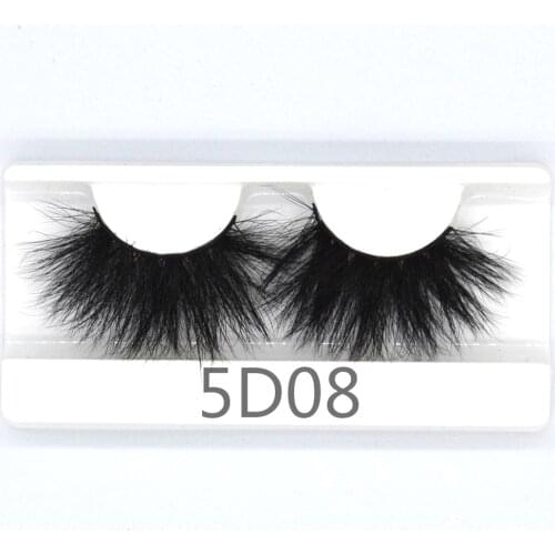25mm Eyelash 3D Mink Lash Soft Lashes Handmade Dramatic Reusable Natural Eyelashes Extension Wholesale Fake Lash Makeup 5D08