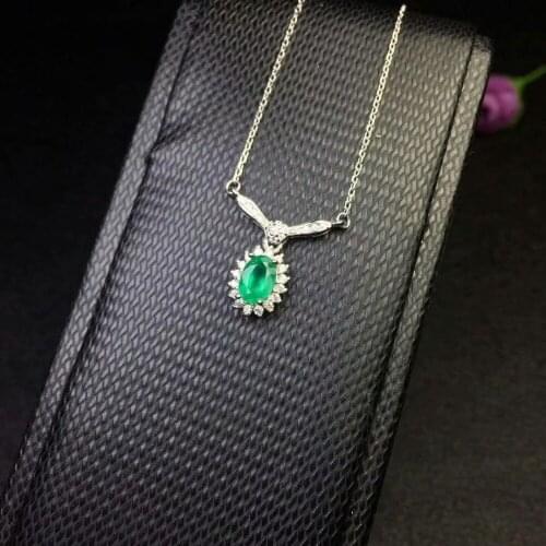 SHILOVEM 925 sterling silver Emerald pendants classic fine Jewelry women wedding gift wholesale 2018 new dlp050701agml