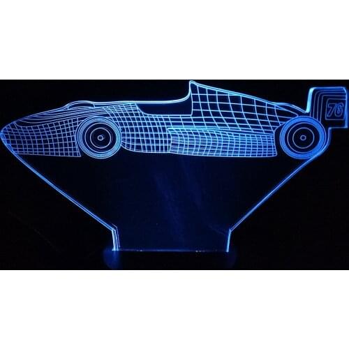 Sports Car LED 3D Night Light 7 Color Changing Touch Mood Lamp USB 3D Illusion Desk Table Lamp For Home Decor Kids Toy Gift