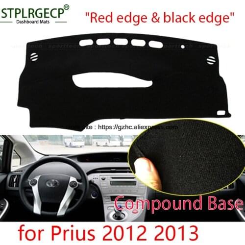 StplrgeCP For toyota Prius double layer Car Dashboard Cover Avoid Light Pad Instrument Platform Dash Board Cover Sticker