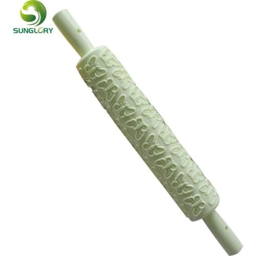 Sugarcraft Non-Stick Butterfly Cake Rolling Pin Fondant Embossing Cake Dough Roller Mold For Baking Cake Decoration Kitchen Mold
