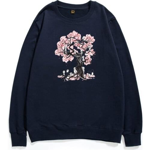 Ink Painting Cherry Blossom Man Sweatshirt 2021 Casual Men Hoodies Casual Hip Hop Mens Clothes Vintage Japan Style Sweatshirts