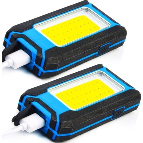 Ultra Slim 21W COB 27LED Floodlight Wall Mount Emergency Flashlight USB Work Light Inspection Lamp 3Mode Camping Latern Warning